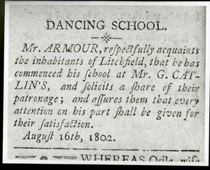 Dancing school august 16, 1802